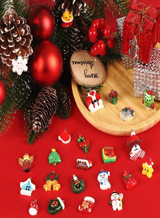 IAIHBBLY 42 Pcs Mini Christmas Ornaments Miniature Small Resin Christmas Tree Ornaments for Mini Tree Hanging Decorations Tiny Christmas Figurines Bulk for Craft Holiday Christmas Decor Gift - Image 5